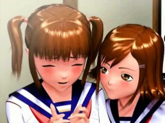 Two 3d Hentai Schoolgirls Gets Nailed