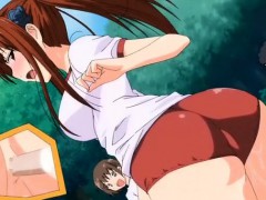 Horny comedy, fantasy, campus anime clip with uncensored