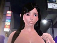 Sweet 3D anime babe gets big jugs sucked