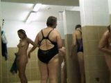 Naked housewives spied in public shower room