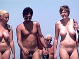 Voyeur Nudist Beach Couple Walking