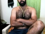 Tattooed gay bear fucks muscled guy