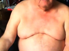 Grandpa Stroke On Webcam