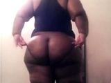 Ebony BBW with Big Tits Shakes Her Oily Fat Ass