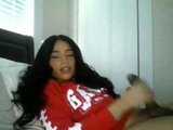 Shemale tranny enjoying solo masturbation