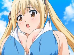 Blonde Hentai Teen In Bikini Gets Fucked On The Beach